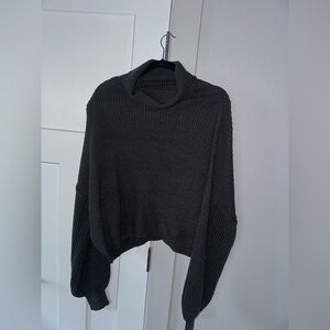 Elegant Charcoal Turtleneck Sweater